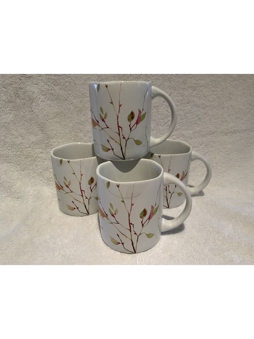 222 Fifth By PTS International Egremont Discontinued Fine China 10oz. Mugs-Set/4